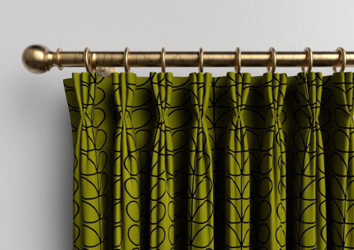 Orla Kiely Linear Stem, Olive & Black - Made to Measure Curtains - Image 11